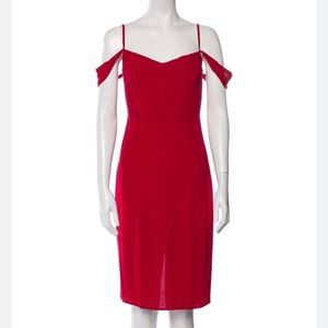 Reformation Rena Sheath Dress In Cranberry Red Size 8.